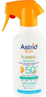Mléko rodinné na opalování ve spreji OF 50+ Astrid Sun