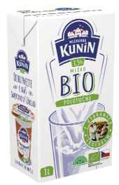 Mléko trvanlivé bio Mlékárna Kunín - 1,5% polotučné