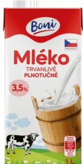 Mléko trvanlivé Boni - 3,5% plnotučné
