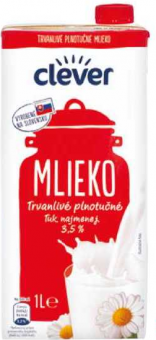 Mléko trvanlivé Clever - 3,5% plnotučné