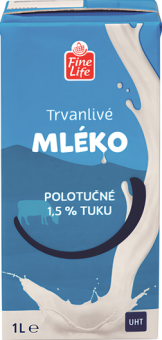 Mléko trvanlivé Fine Life - 1,5% polotučné