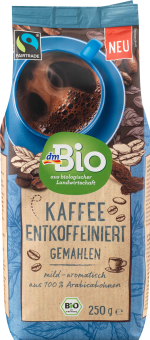 Mletá káva bez kofeinu dm Bio