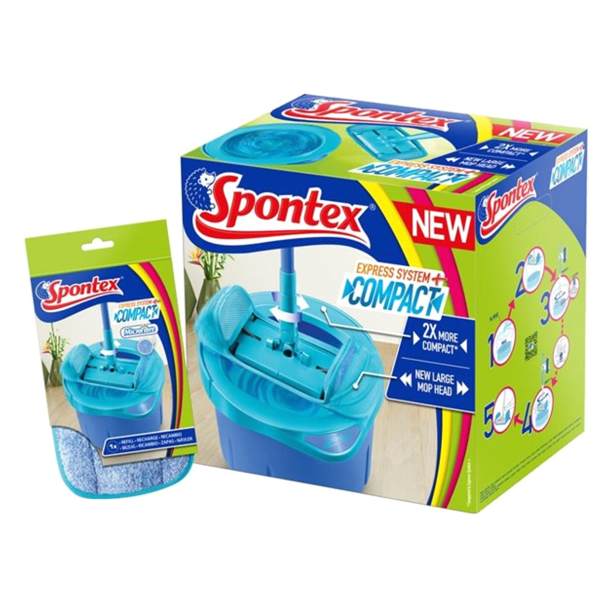 Mop set Express system+ Compact Spontex levně | Kupi.cz