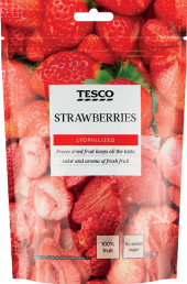 Mrazem sušené jahody Tesco