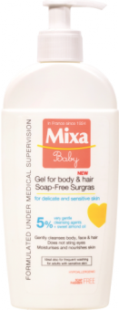 Mycí gel dětský extra vyživující na tělo a vlasy Baby Mixa