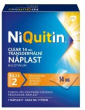 Náplast nikotinová 14 mg Clear NiQuitin