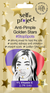 Náplasti na akné Anti-Pimple Metallic Stars selfie project