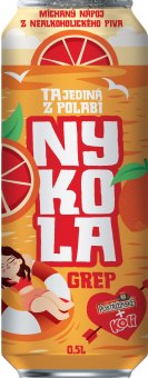 Nápoj míchaný z piva Nykola Postřižínské Pivovar Nymburk