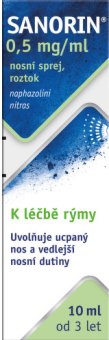 Nosní sprej 0,5 mg/ml Sanorin