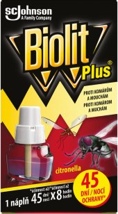 Odpařovač elektrický proti mouchám a komárům 45 nocí Plus Biolit - náplň