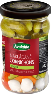 Okurky Cornichons Avokádo