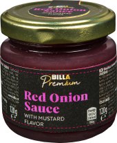 Omáčka hořčičná s červenou cibulí Billa Premium