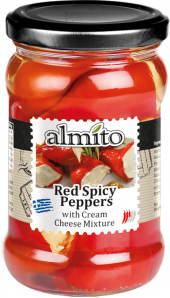 Papriky pikantní plněné sýrem Almito