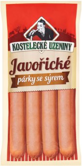 Párky Javořické se sýrem Kostelecké uzeniny