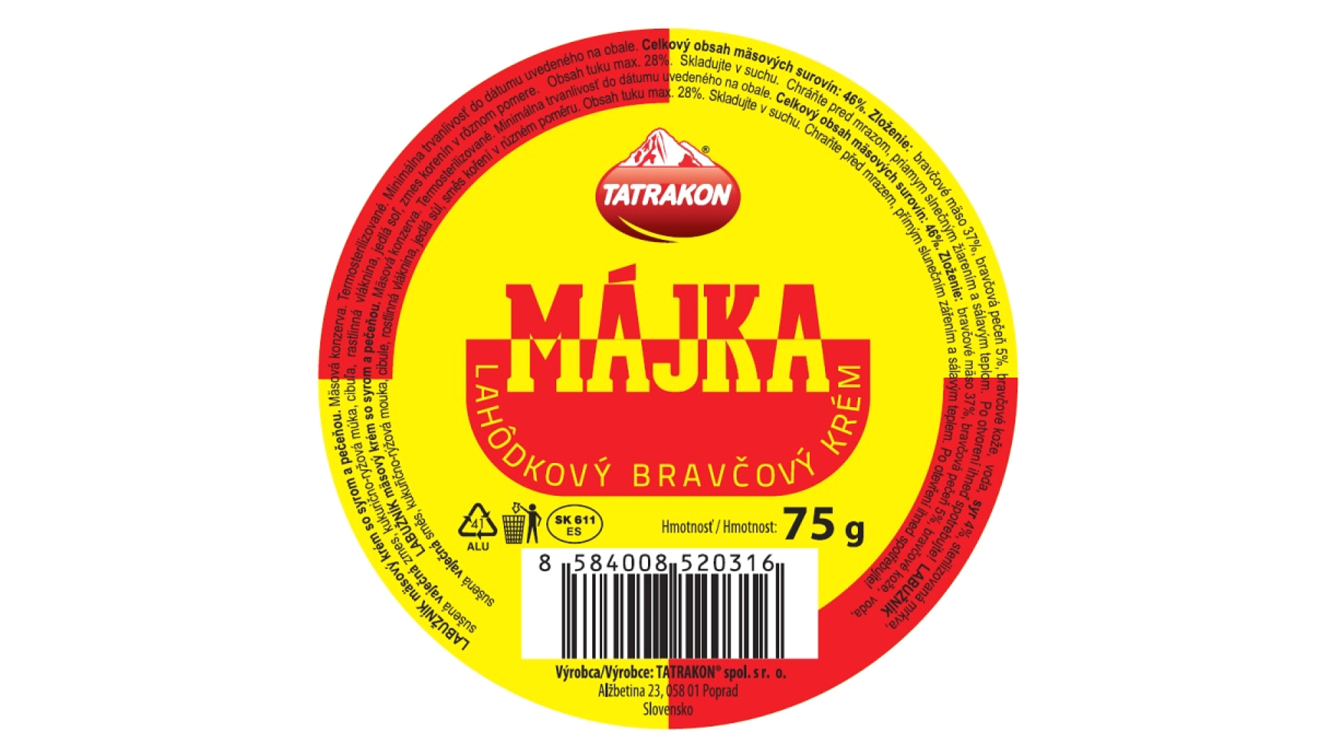 Paštika Májka Tatrakon levně | Kupi.cz