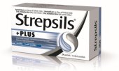 Pastilky proti bolesti v krku Plus Strepsils