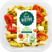 Penne s rajčaty, mozzarellou a bazalkovým pestem Albert Fresh Bistro