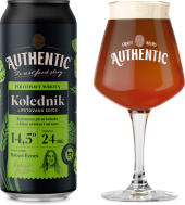 Pivo polotmavý märzen Koledník 14° Authentic