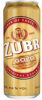 Pivo světlý ležák 11° Gold Pivovar Zubr