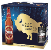 Pivo světlý ležák 11° Grand Pivovar Zubr - dárkové balení