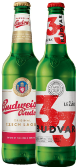 Pivo světlý ležák Budweiser Budvar