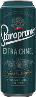 Pivo světlý ležák Extra chmel Staropramen