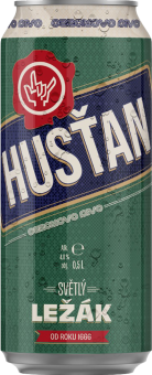 Pivo světlý ležák Husťan