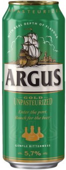 Pivo světlý ležák nepasterovaný Argus