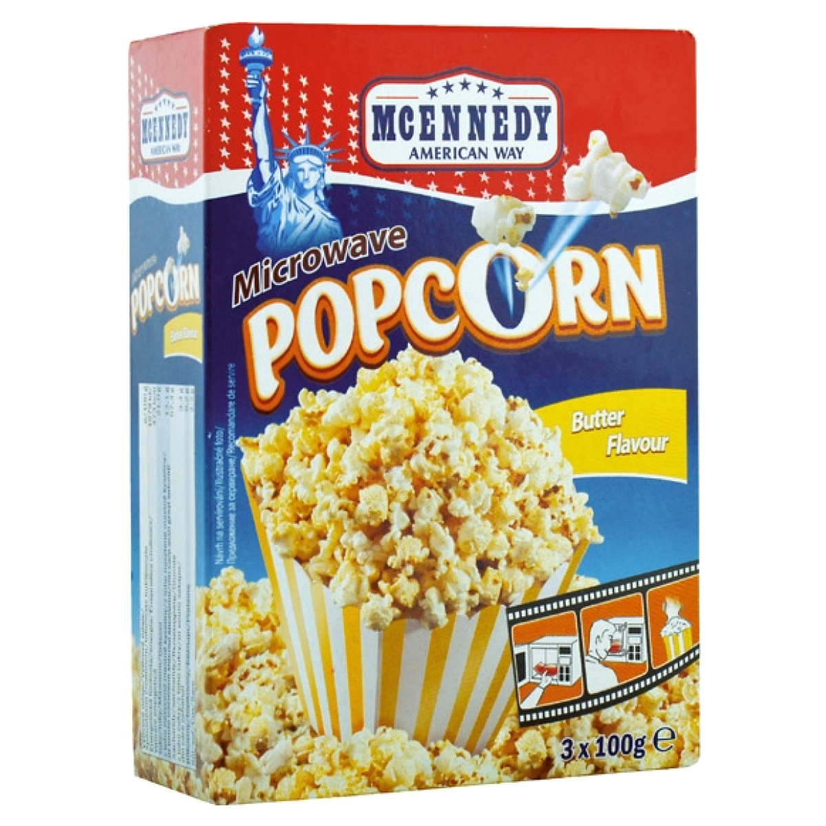 Popcorn levně v do mikrovlnky Mcennedy akci