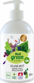 Prostředek na nádobí, ruce a ovoce Zelené mytí 3v1 Reál Green Clean