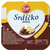 Pudinkový dezert Srdíčko Zott