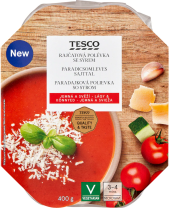 Rajčatová polévka se sýrem Tesco