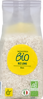 Rýže dlouhozrnná bílá bio Monoprix