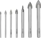 Sada vrtáků na sklo  a dlaždice Parkside