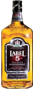 Whisky skotská 5 Label