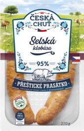 Selská klobása Přeštické prasátko Česká chuť