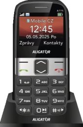 Seniorský telefon A775BK Aligator Seniorský telefon A775BK Aligator