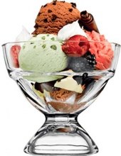 Skleněný pohár na zmrzlinu Pasabahce