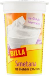 Smetana ke šlehání Billa 33%