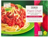 Špagety se zeleninovou boloňskou omáčkou Plant Chef Tesco