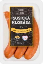 Sušická klobása ementál a pepř Grill & Fun
