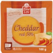 Sýr Cheddar red 50% Fine Life