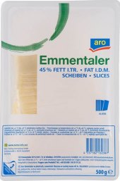 Sýr Emmentaler 45% Aro