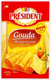 Sýr Gouda mramorovaná Président