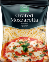 Sýr Mozzarella strouhaná Coop Premium