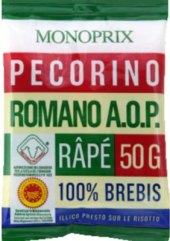 Sýr Pecorino Romano strouhaný Monoprix