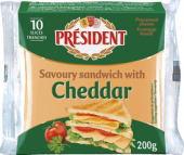 Sýr tavený plátkový Président