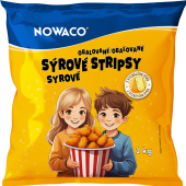 Sýrové stripsy obalované mražené Nowaco