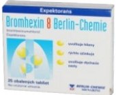 Tablety k léčbě dýchacích cest Bromhexin 8 BC