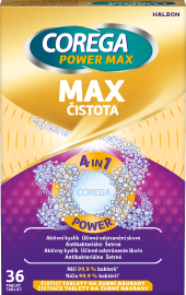 Tablety na zubní protézy Power Max Corega